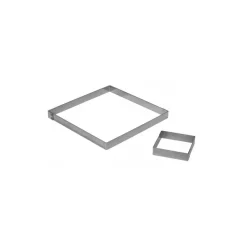 MALLARD FERRIERE Cercle À Patisserie|Carré à tarte Inox 22 x 22 cm Mallard