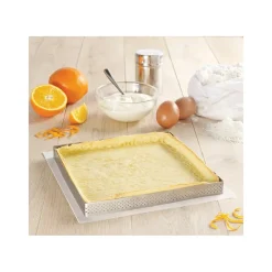 DE BUYER Cercle À Patisserie|Carré perforé 17,5 cm de L'école Valrhona par