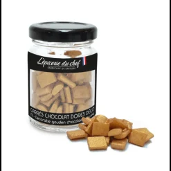 EPICERIE DU CHEF Décoration Comestible|Carrés Chocolat Blanc Dorés Décoratifs 50 g L'