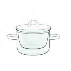 LUIGI BORMIOLI Servir, Présenter|Casserole en Verre Double Paroi 25 cl (x2) THERMIC GLASS