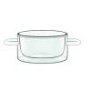 LUIGI BORMIOLI Servir, Présenter|Casserole en Verre Double Paroi 27 cl (x2) THERMIC GLASS