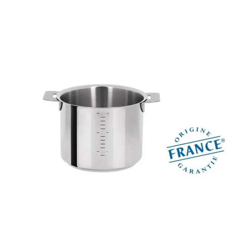 CRISTEL Casseroles|Casserole Haute Graduée Ø 14 cm Mutine Manche Amovible Inox