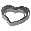 PAVONI Cercle À Patisserie|Cercle à Entremets Coeur Inox Micro-perforé 20,5 x 19 cm x H 3,5 cm