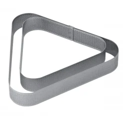 PAVONI Cercle À Patisserie|Cercle à Entremets Triangle Inox Micro-perforé 17,5 x 16 cm x H 3,5 cm