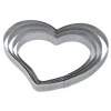 PAVONI Cercle À Patisserie|Cercle à Tarte Coeur Inox Micro-perforé 16 x 15 cm x H 2 cm