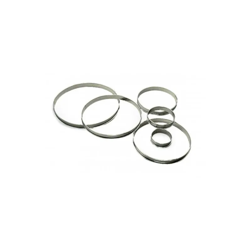 GOBEL Cercle À Patisserie|Cercle à Tarte Inox Ø10 cm H.2 cm Bords Roulés
