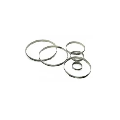 GOBEL Cercle À Patisserie|Cercle à Tarte Inox Ø18 cm H.2 cm Bords Roulés