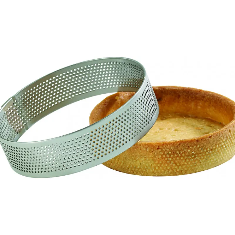 MALLARD FERRIERE Cercle À Patisserie|Cercle à Tarte Inox Perforé Ø20 cm H.2 cm