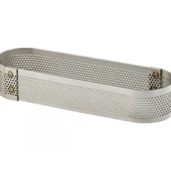 MALLARD FERRIERE Cercle À Patisserie|Cercle à Tarte Oblong Inox Perforé 14x5 cm H.2 cm