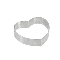 DE BUYER Cercle À Patisserie|Cercle perforé forme coeur ø 8 cm de L'école Valrhona par