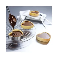 DE BUYER Cercle À Patisserie|Cercle perforé forme coeur ø 8 cm de L'école Valrhona par