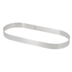DE BUYER Cercle À Patisserie|Cercle perforé forme Oblong 30 x 11 cm de L'école Valrhona par