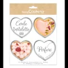 SCRAPCOOKING Cercle À Patisserie|Cercles à Tarte Individuels Perforés Cœur 7,5 x 8 cm (x4)