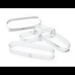 SCRAPCOOKING Cercle À Patisserie|Cercles à Tarte Individuels Perforés Eclair 15 x 4 cm (x4)