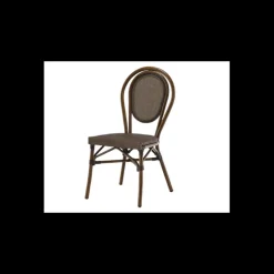 LYROSE Mobilier Terrasse Restaurant|Chaise Imitation Rotin Moka et Bois