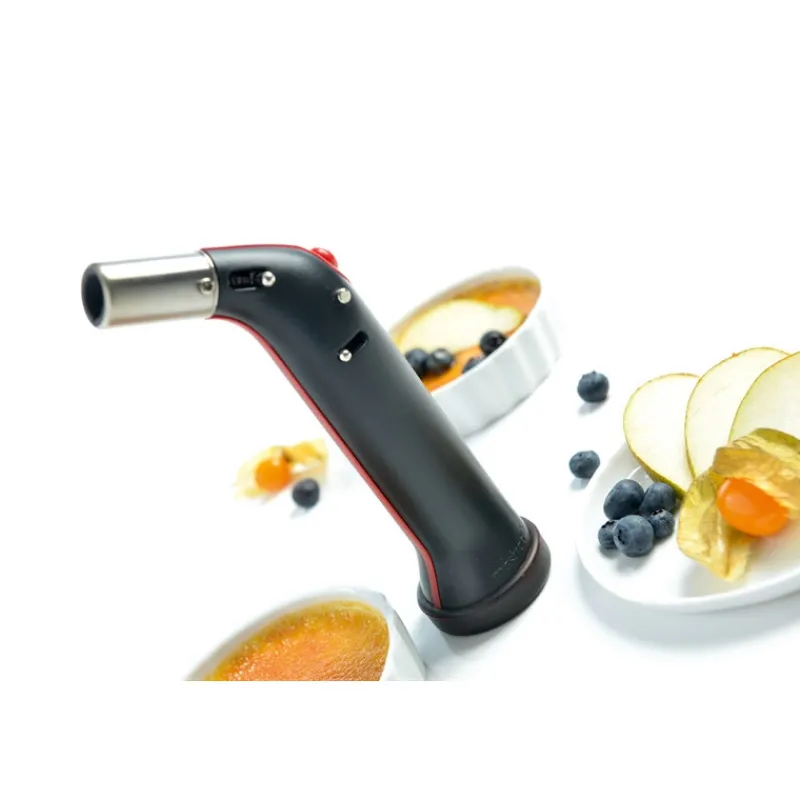 MASTRAD Chalumeau De Cuisine|Chalumeau à Gaz rechargeable 22 ml Noir mat