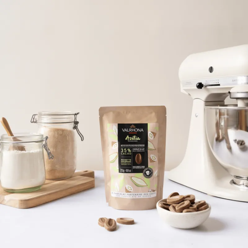 VALRHONA Chocolat De Couverture|Chocolat de Couverture Lait Azelia 35% 250g