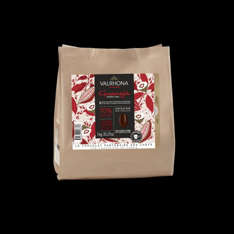 VALRHONA Chocolat De Couverture|Chocolat de Couverture Noir Guanaja 70% 1kg