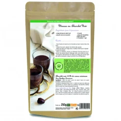 WEISS Produits Bio|Chocolat De Couverture|Chocolat Noir Bio 64% Fondettes 250g