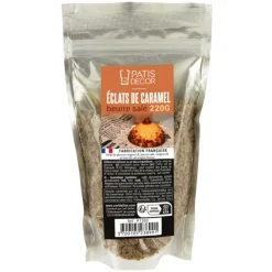 PATISDECOR Décoration Comestible|Éclats de Caramel au Beurre Salé 220 g Patisdécor
