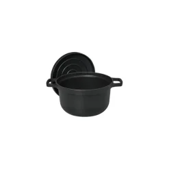 CHASSEUR Cocotte En Fonte|Cocotte à Riz en Fonte 16 cm Noir Mat