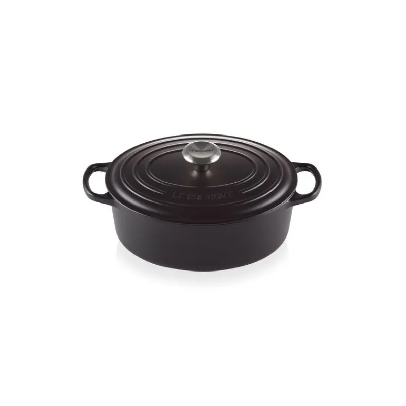 LE CREUSET Cocotte En Fonte|Cocotte en fonte Ovale 29 cm Noir mat Signature
