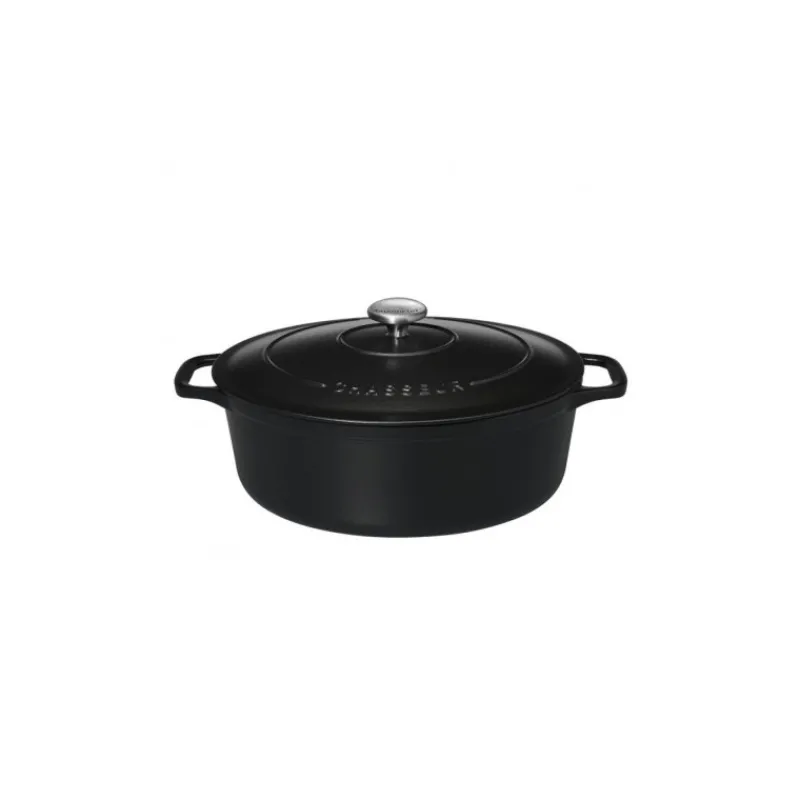 CHASSEUR Cocotte En Fonte|Cocotte en Fonte Ovale 27 cm Noir Mat