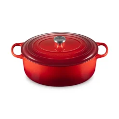 LE CREUSET Cocotte En Fonte|Cocotte en Fonte Ovale 35 cm Cerise Signature