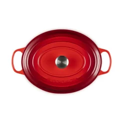 LE CREUSET Cocotte En Fonte|Cocotte en Fonte Ovale 35 cm Cerise Signature