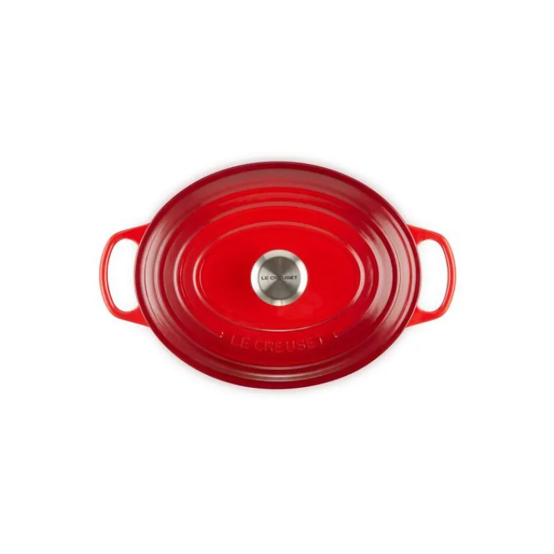 LE CREUSET Cocotte En Fonte|Cocotte en fonte Ovale 40 cm Cerise Signature