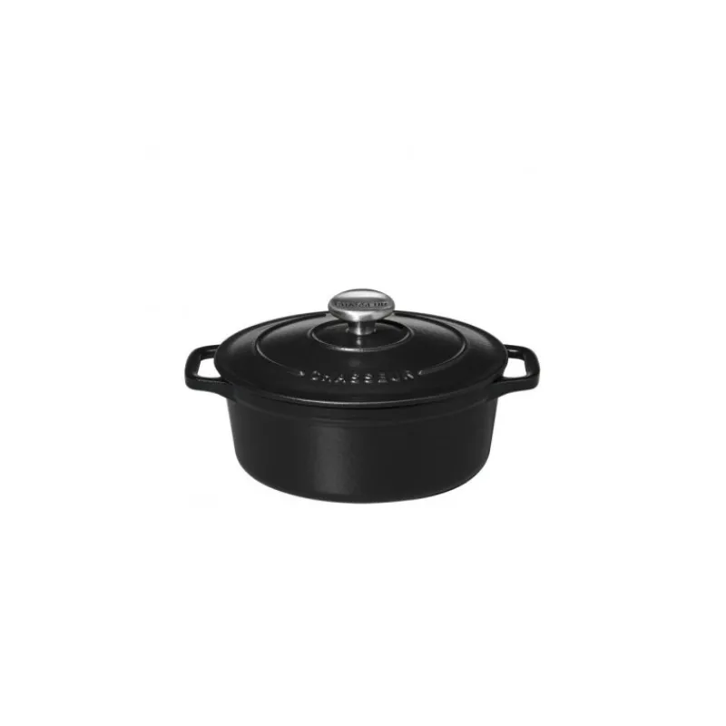 CHASSEUR Cocotte En Fonte|Cocotte en Fonte Ovale 17 cm Noir Mat