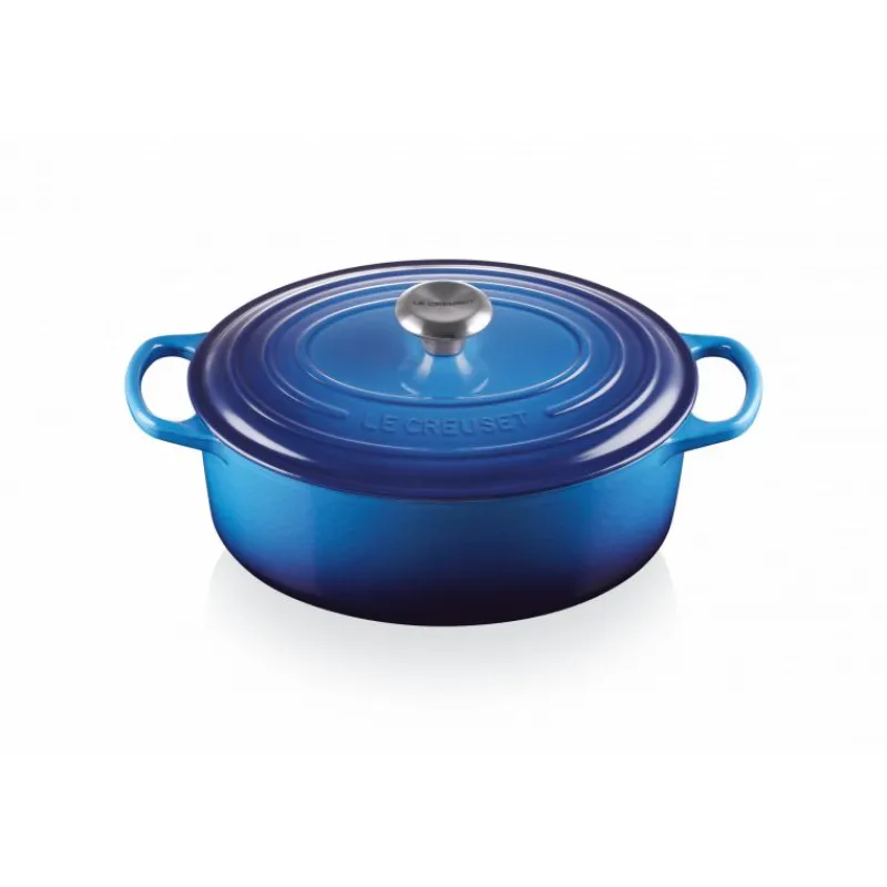 LE CREUSET Cocotte En Fonte|Cocotte en Fonte Ovale 29 cm Azur Signature