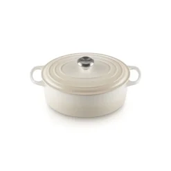 LE CREUSET Cocotte En Fonte|Cocotte en fonte Ovale 31 cm Meringue Signature