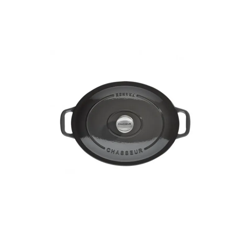 CHASSEUR Cocotte En Fonte|Cocotte en Fonte Ovale 25 cm Caviar