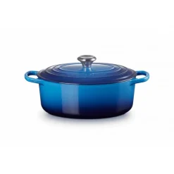 LE CREUSET Cocotte En Fonte|Cocotte en fonte Ovale 31 cm Azur Signature