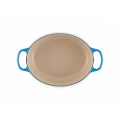 LE CREUSET Cocotte En Fonte|Cocotte en fonte Ovale 31 cm Azur Signature