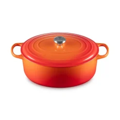 LE CREUSET Cocotte En Fonte|Cocotte en fonte Ovale 35 cm Volcanique Signature