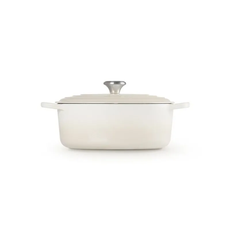 LE CREUSET Cocotte En Fonte|Cocotte en fonte Ovale 29 cm Meringue Signature