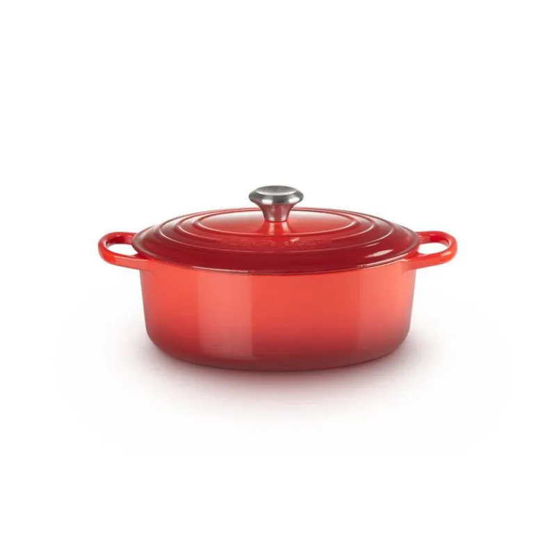 LE CREUSET Cocotte En Fonte|Cocotte en Fonte Ovale 29 cm Cerise Signature