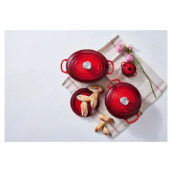 LE CREUSET Cocotte En Fonte|Cocotte en Fonte Ovale 29 cm Cerise Signature