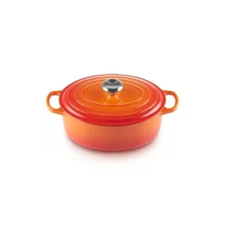 LE CREUSET Cocotte En Fonte|Cocotte en Fonte Ovale 31 cm Volcanique Signature