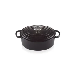 LE CREUSET Cocotte En Fonte|Cocotte en fonte Ovale 40 cm Noir mat Signature