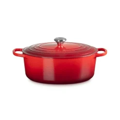 LE CREUSET Cocotte En Fonte|Cocotte en Fonte Ovale 33 cm Cerise Signature