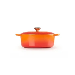LE CREUSET Cocotte En Fonte|Cocotte en fonte Ovale 40 cm Volcanique Signature