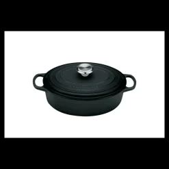 LE CREUSET Cocotte En Fonte|Cocotte en Fonte Ovale Basse 27 cm Noir Mat Signature