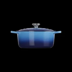 LE CREUSET Cocotte En Fonte|Cocotte en Fonte Ronde 26 cm Azur Signature