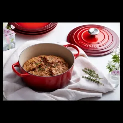 LE CREUSET Cocotte En Fonte|Cocotte en Fonte Ronde 20 cm Cerise Signature