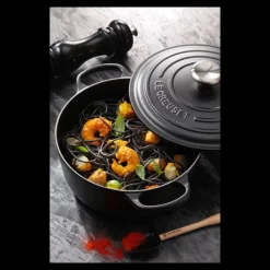 LE CREUSET Cocotte En Fonte|Cocotte en fonte Ronde 20 cm Noir mat Signature