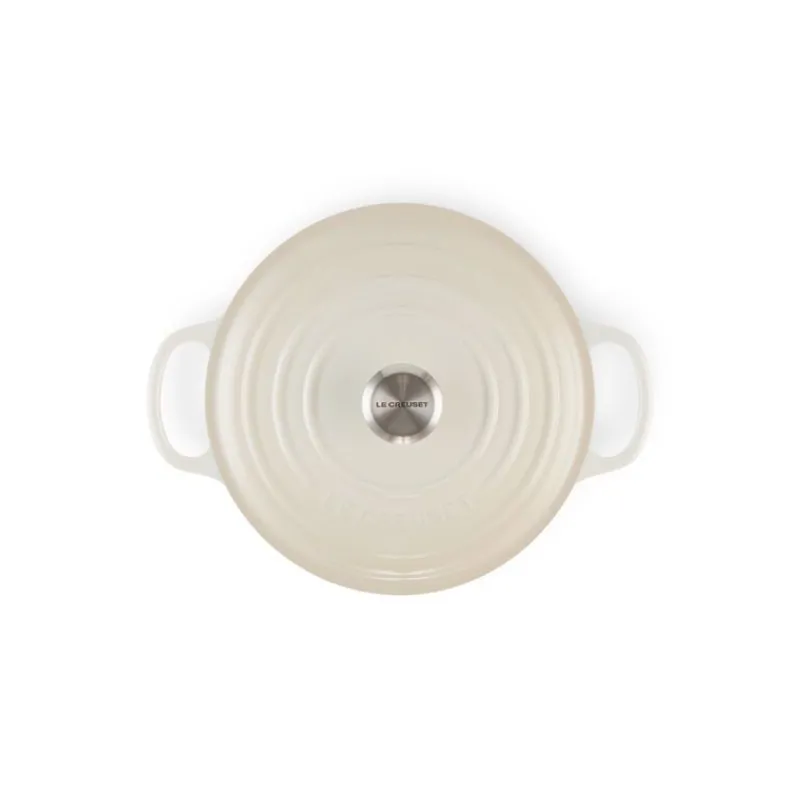 LE CREUSET Cocotte En Fonte|Cocotte en fonte Ronde 22 cm Meringue Signature