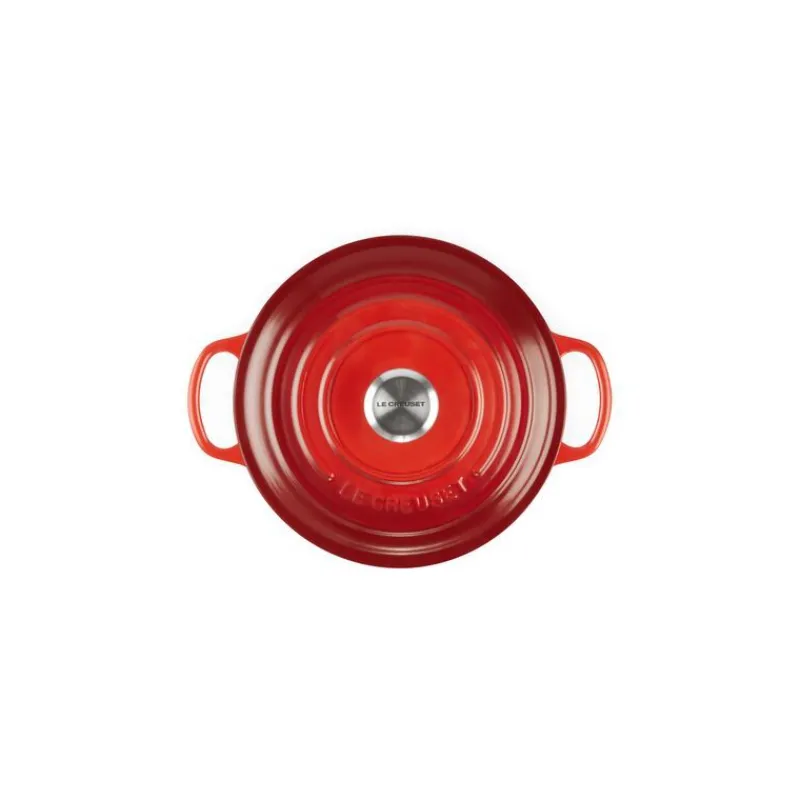 LE CREUSET Cocotte En Fonte|Cocotte en fonte Ronde 22 cm Cerise Signature